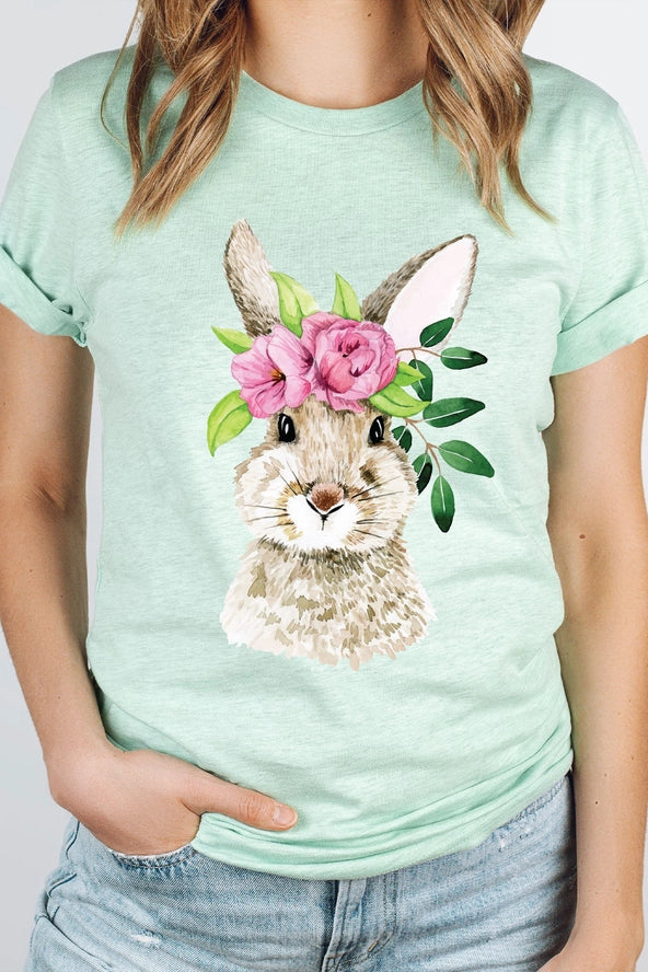 Maisy's Mint Green Floral Bunny Tee