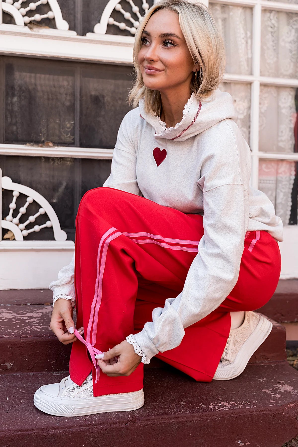 Ampersand Lace Full Heart Hoodie