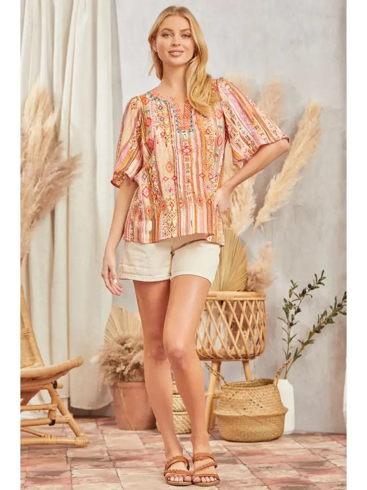 Embroidered Aztec Savanna Jane