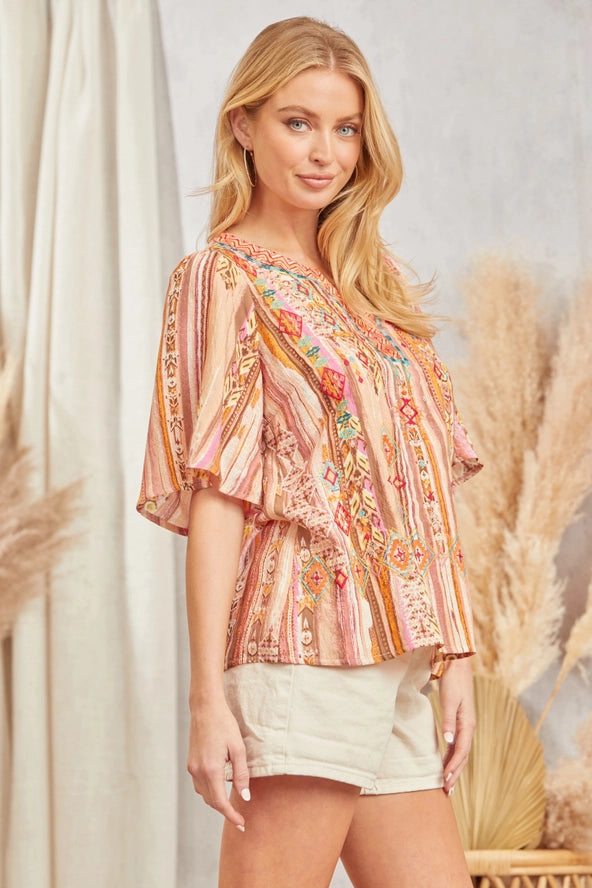 Embroidered Aztec Savanna Jane