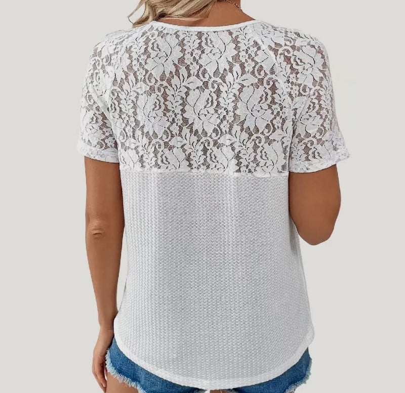 Amara’s Knit Lace Top