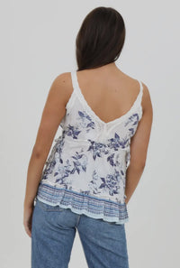 Tanya’s Blue and White Dreamy Lace Top