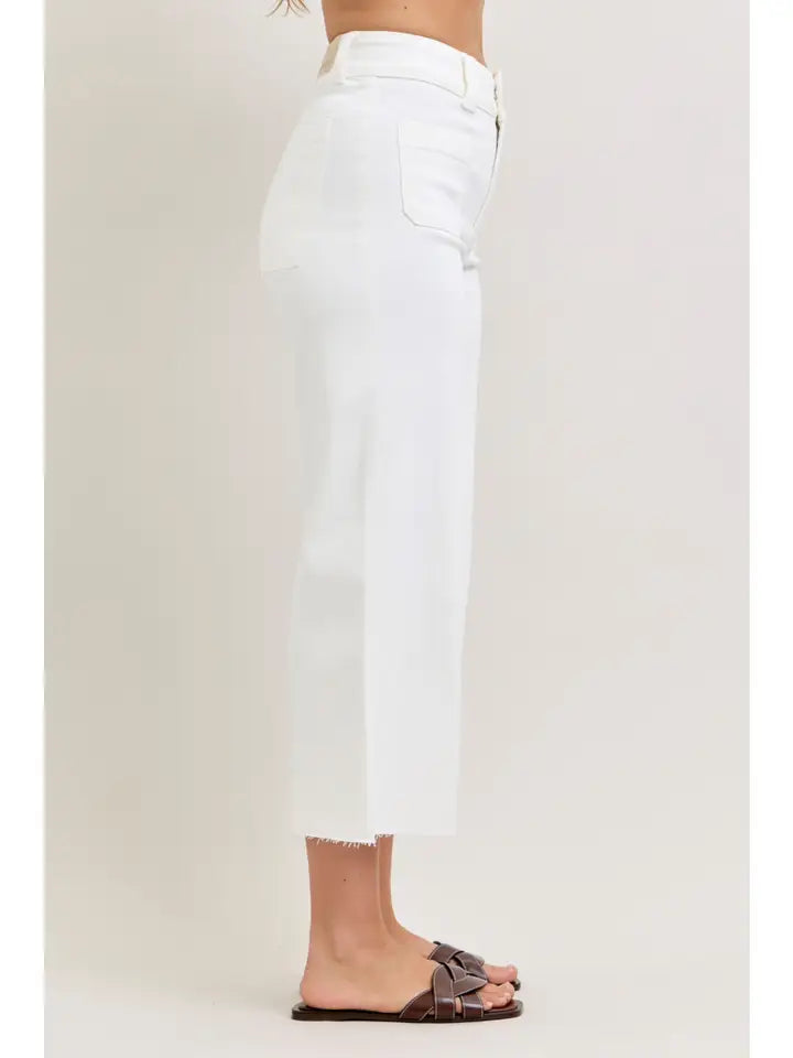 Judy Blue HW Wide Crop Front Patch Pkts