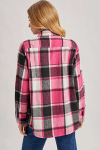 Rasberry Plaid Shacket