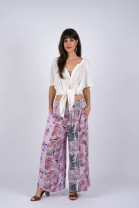 Lavender Floral Serenity Chic Pants