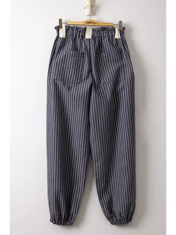 Striped Woven Pants with Bow