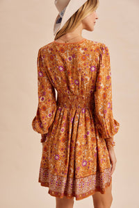 Long Sleeve Fall Boho Dress