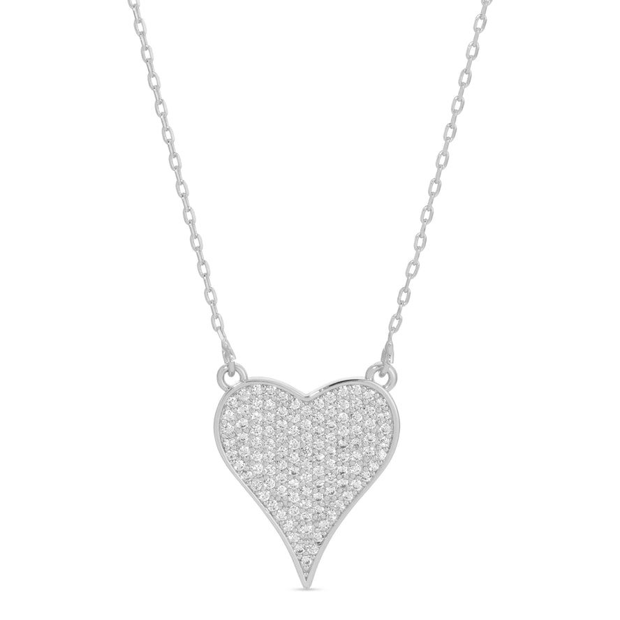 Pave Heart Necklace