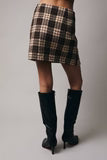 Timeless Plaid Slit Mini Skirt