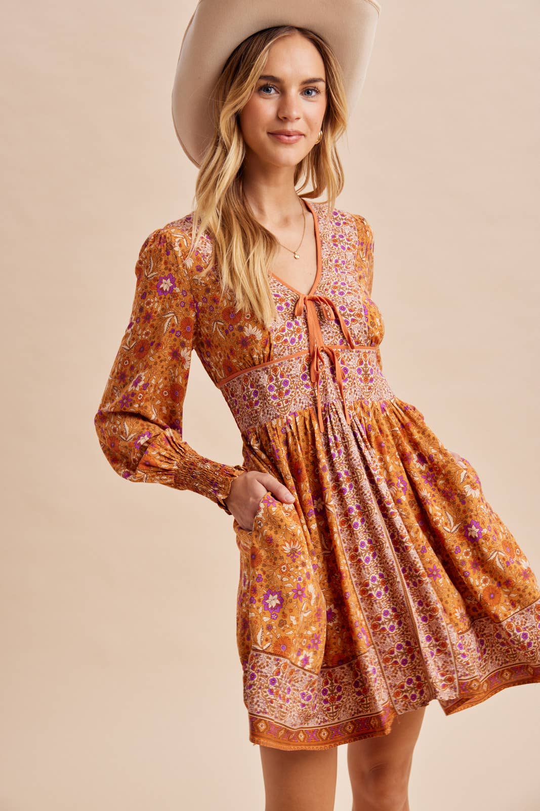 Long Sleeve Fall Boho Dress