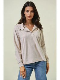 Buttery Soft Striped Knit Sweatshirt