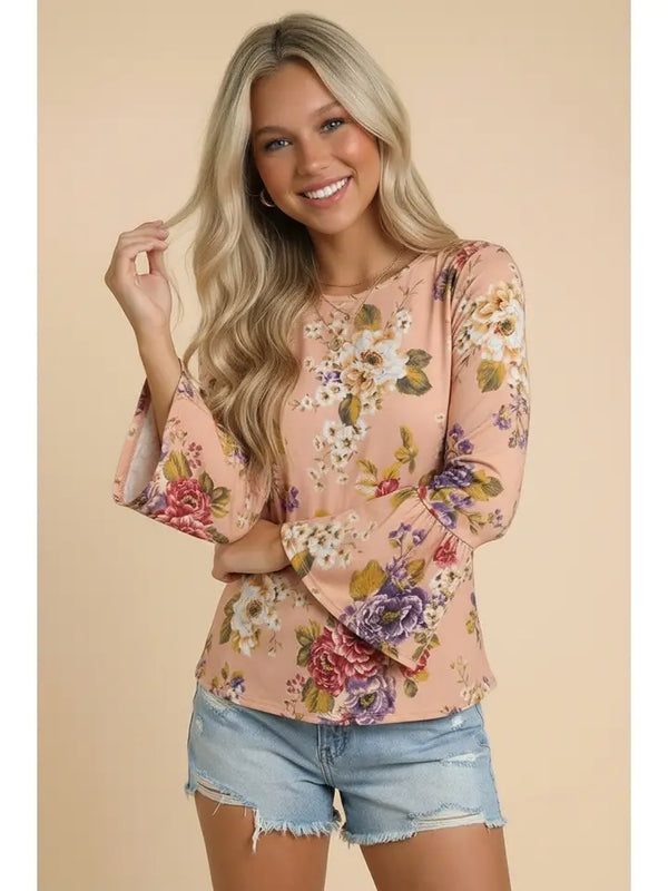 Katherine's Floral Bell Top