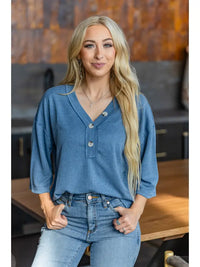 Button Down Thermal Top