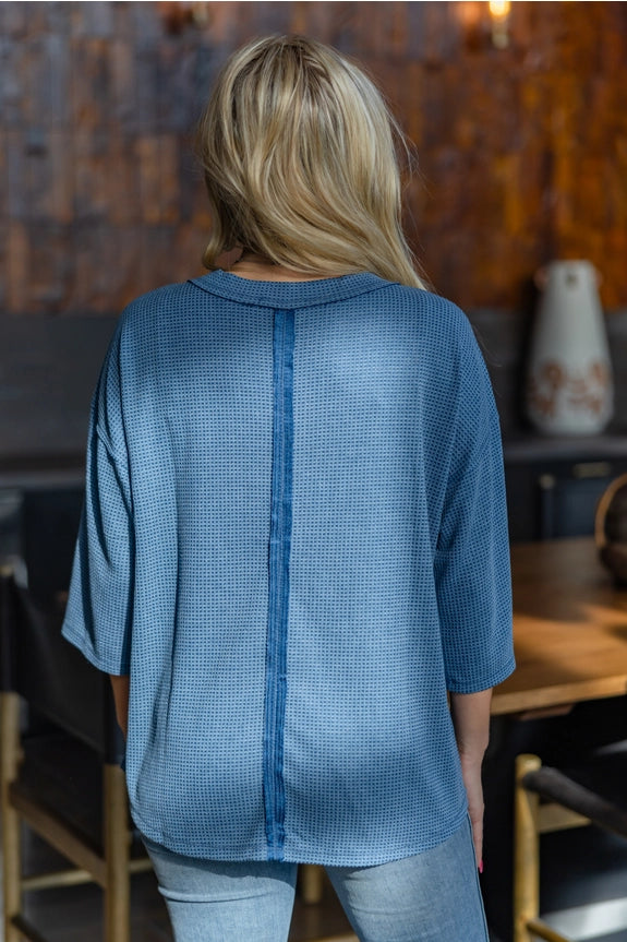 Button Down Thermal Top