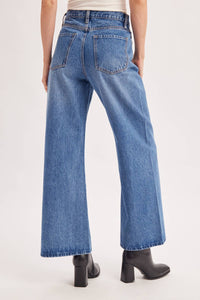 Vintage High Waisted Seam Front Wide Leg Trouser