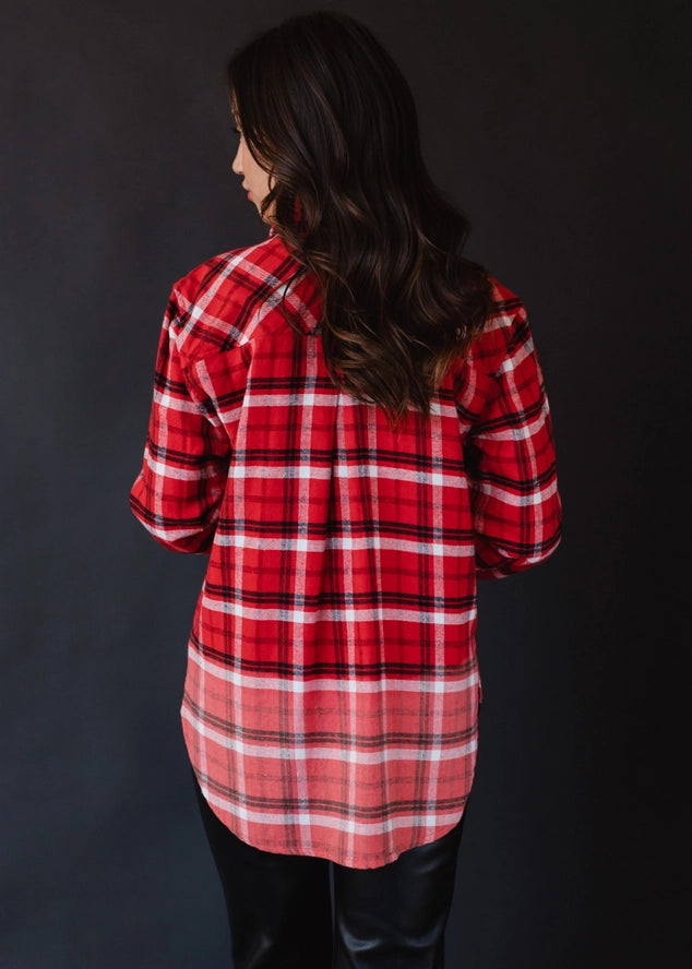 Stacy Red and Black Plaid Shirt