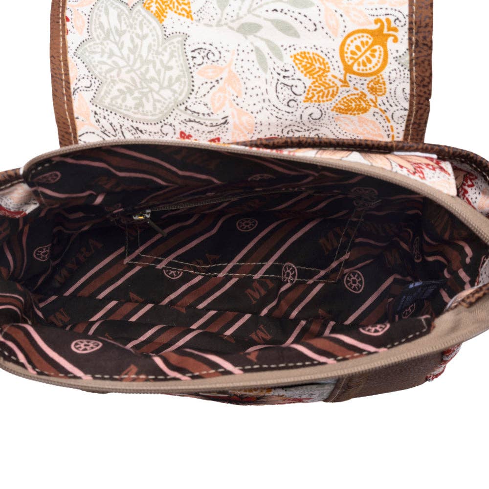 Oakline Cotton & Leather Dahlia Shoulder Bag