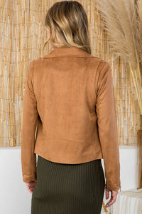 Camel Suede Rider Jacket