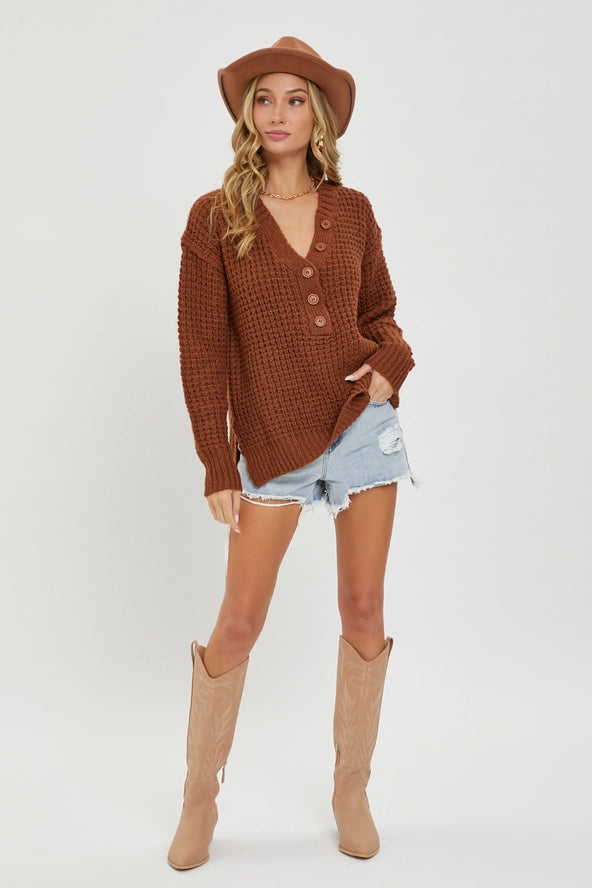 Rebecca Chunky Knit Sweater- Camel