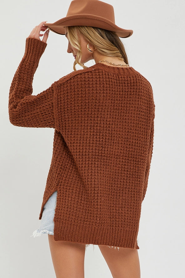 Rebecca Chunky Knit Sweater- Camel