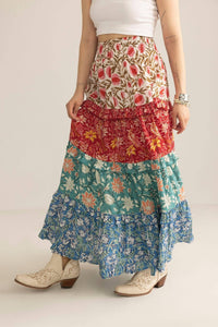 Patchplay Skirt in Poppy Bloom
