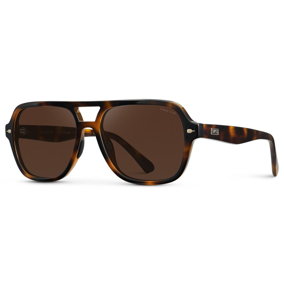 WMP Rally Women's Double Bridge Aviator Sport Sunglasses