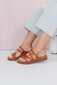 GARDEN PARTY - Cognac Sandals