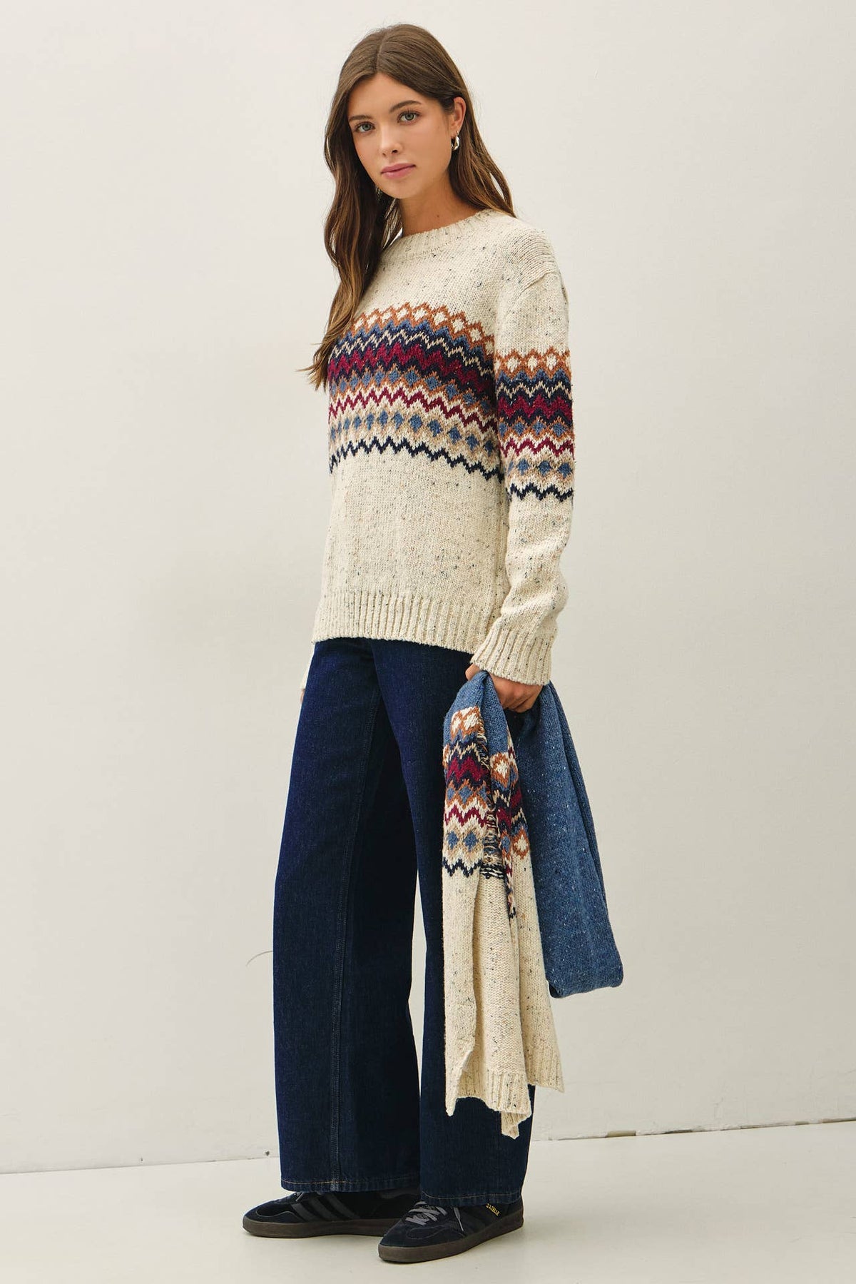 COMO FAIR ISLE MID BLOCK SCARF