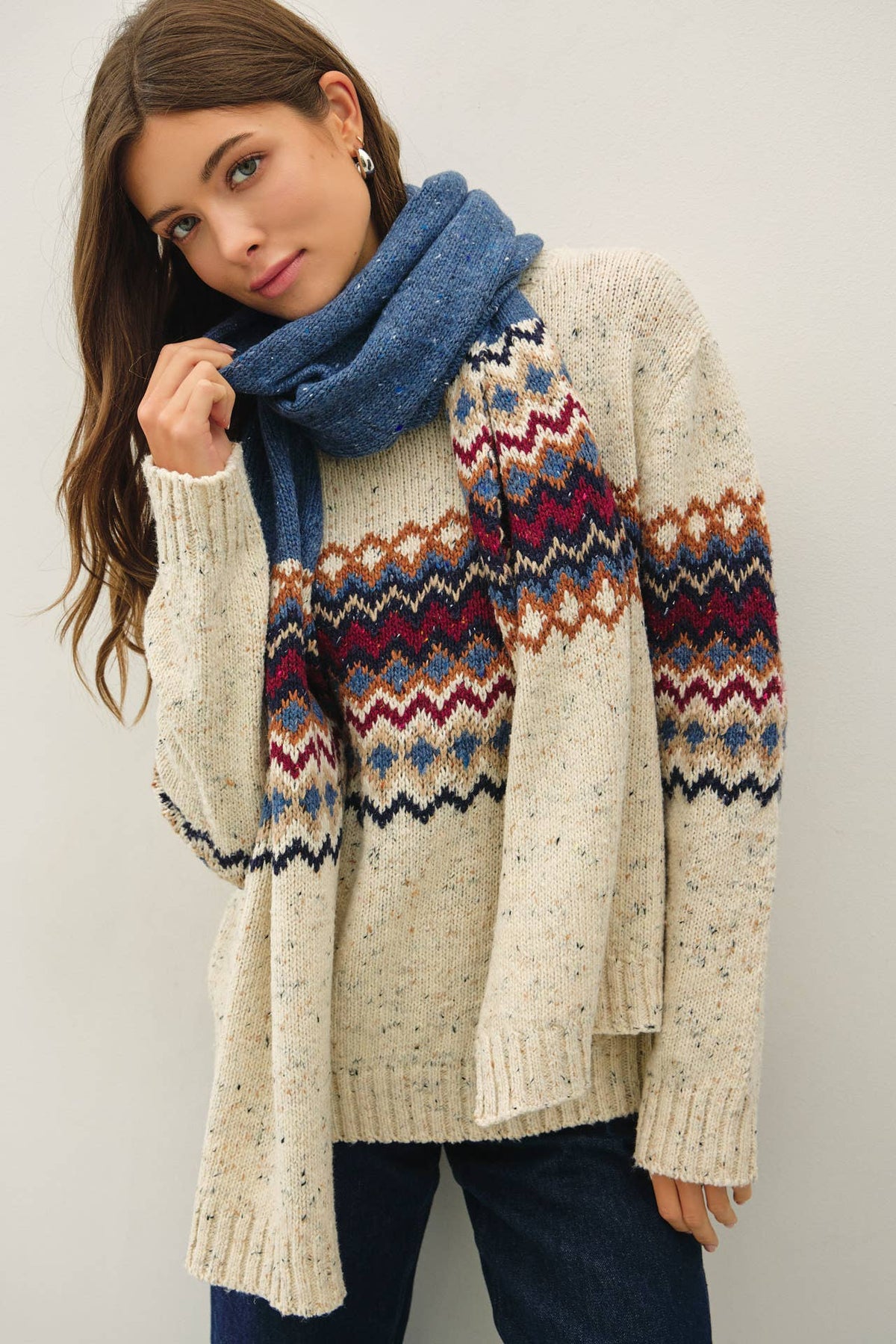 COMO FAIR ISLE MID BLOCK SWEATER