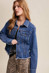 Listcicle Ruffled Edges Denim Jacket