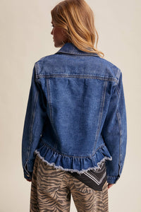 Listcicle Ruffled Edges Denim Jacket