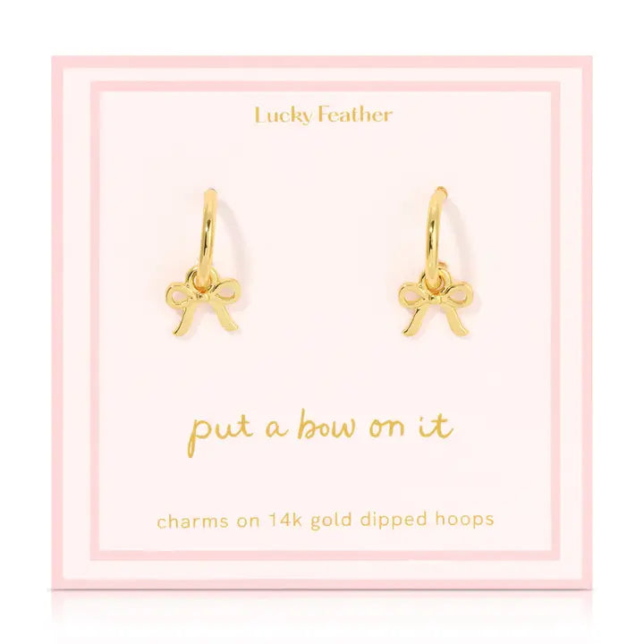 Beautiful Bows - Bow Charm Hoops - Gold & Silver