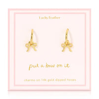 Beautiful Bows - Bow Charm Hoops - Gold & Silver