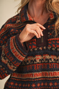 Sherpa Aztec Half Zip Pullover
