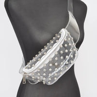 Transparent Rhinestone Studded Fanny Pack