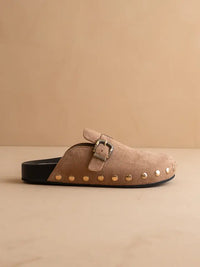 Toni Studded Clog in Latte