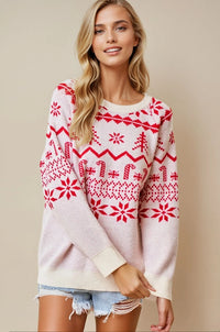 Christmas Raglan Sleeve Sweater