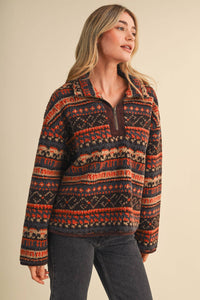 Sherpa Aztec Half Zip Pullover