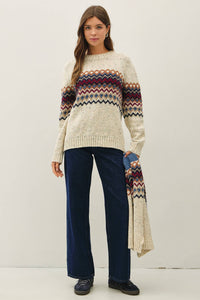 COMO FAIR ISLE MID BLOCK SWEATER
