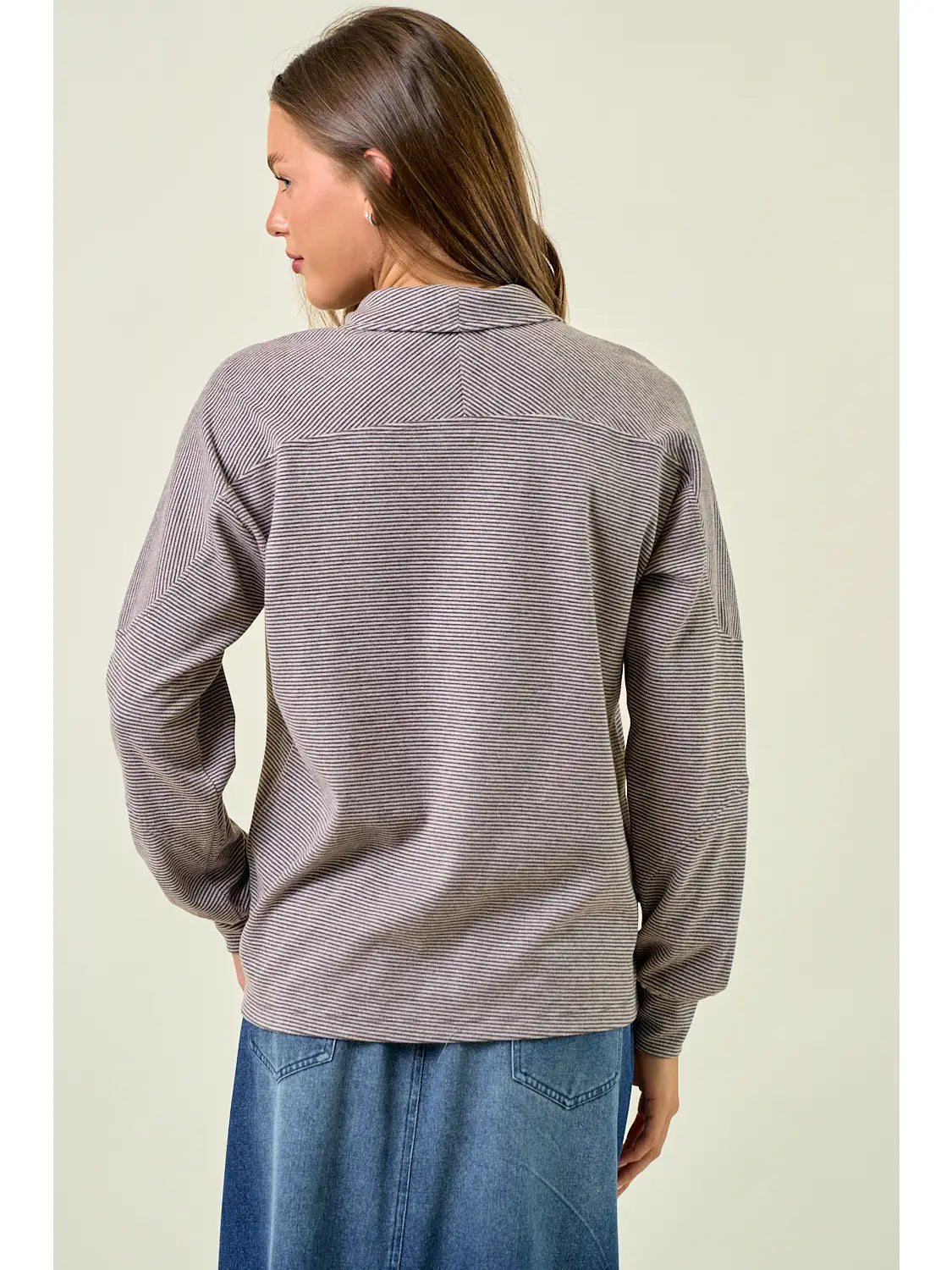 Buttery Soft Striped Knit Sweatshirt