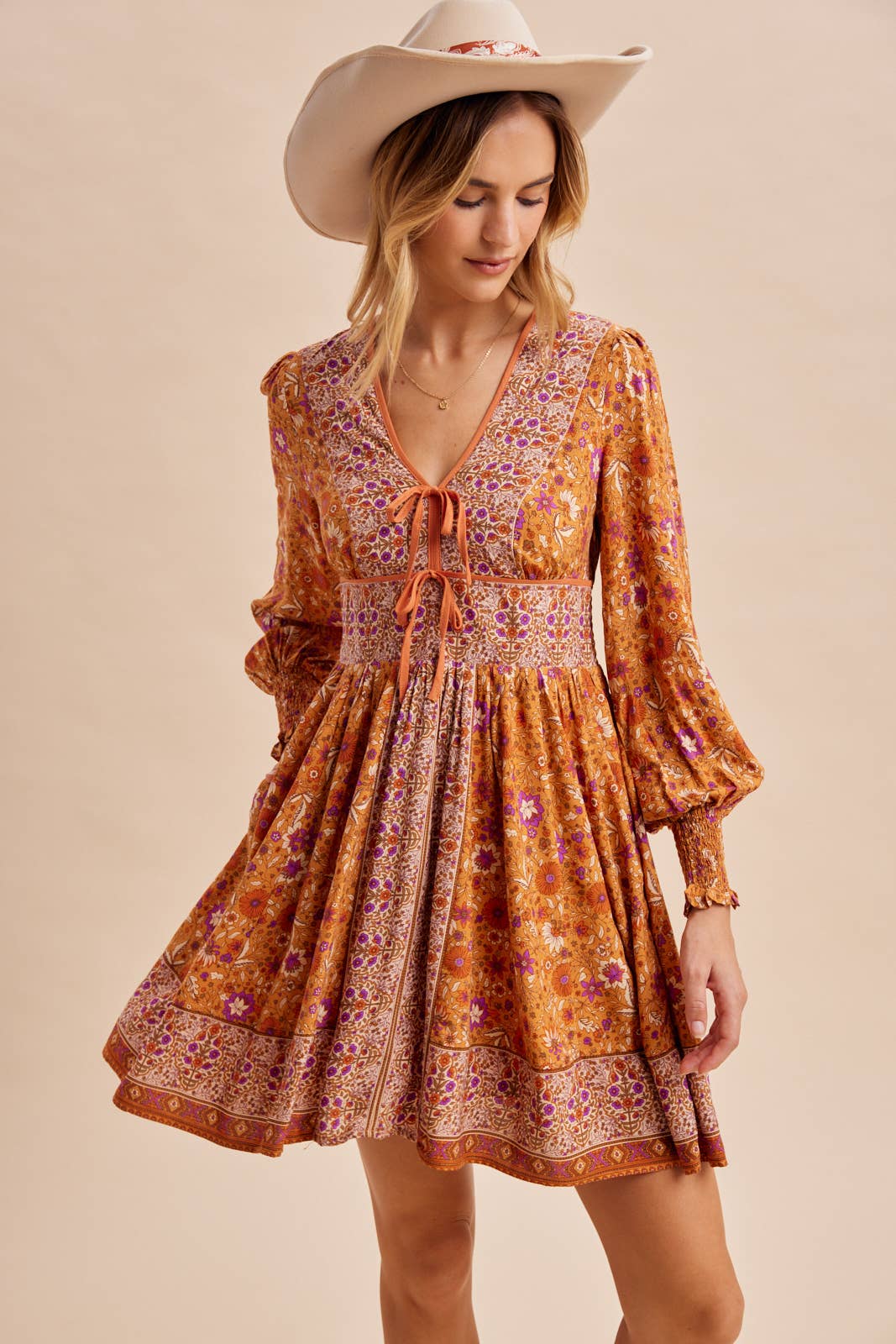 Long Sleeve Fall Boho Dress