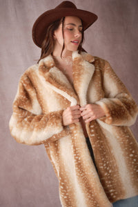 Winter Woodland Faux Fur Coat