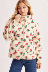 Wildflower Woods Floral Sherpa Fleece Jacket