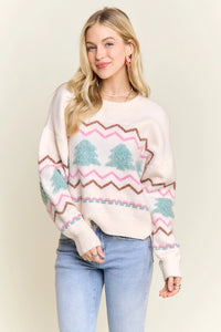 Plus Christmas Tree Sweater Knit Top