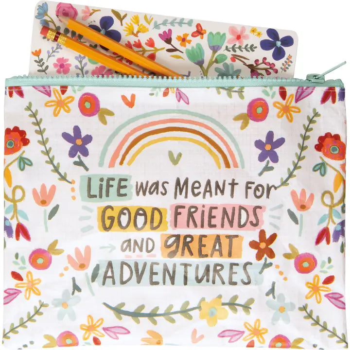 Good Friends, Great Adventures Zipper Pouch