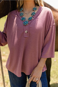 Button Down Thermal Top