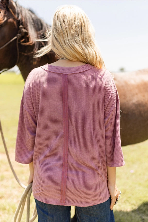 Button Down Thermal Top