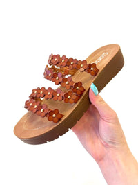 GARDEN PARTY - Cognac Sandals