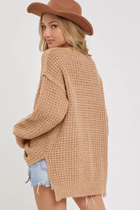 Rebecca Chunky Knit Sweater- Taupe