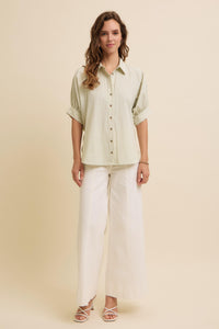 Daphne Wide Leg White Jeans